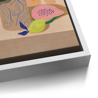 blue patterned vase - Canvas