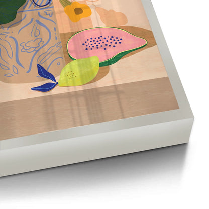 blue patterned vase - Fine Art