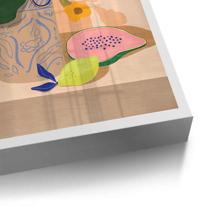 blue patterned vase - Fine Art