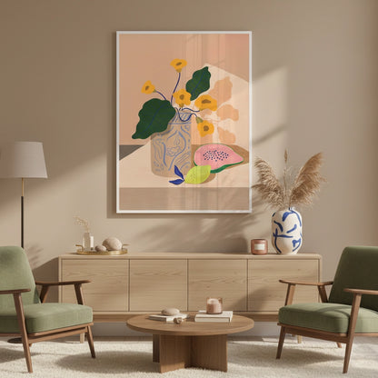 blue patterned vase - Fine Art