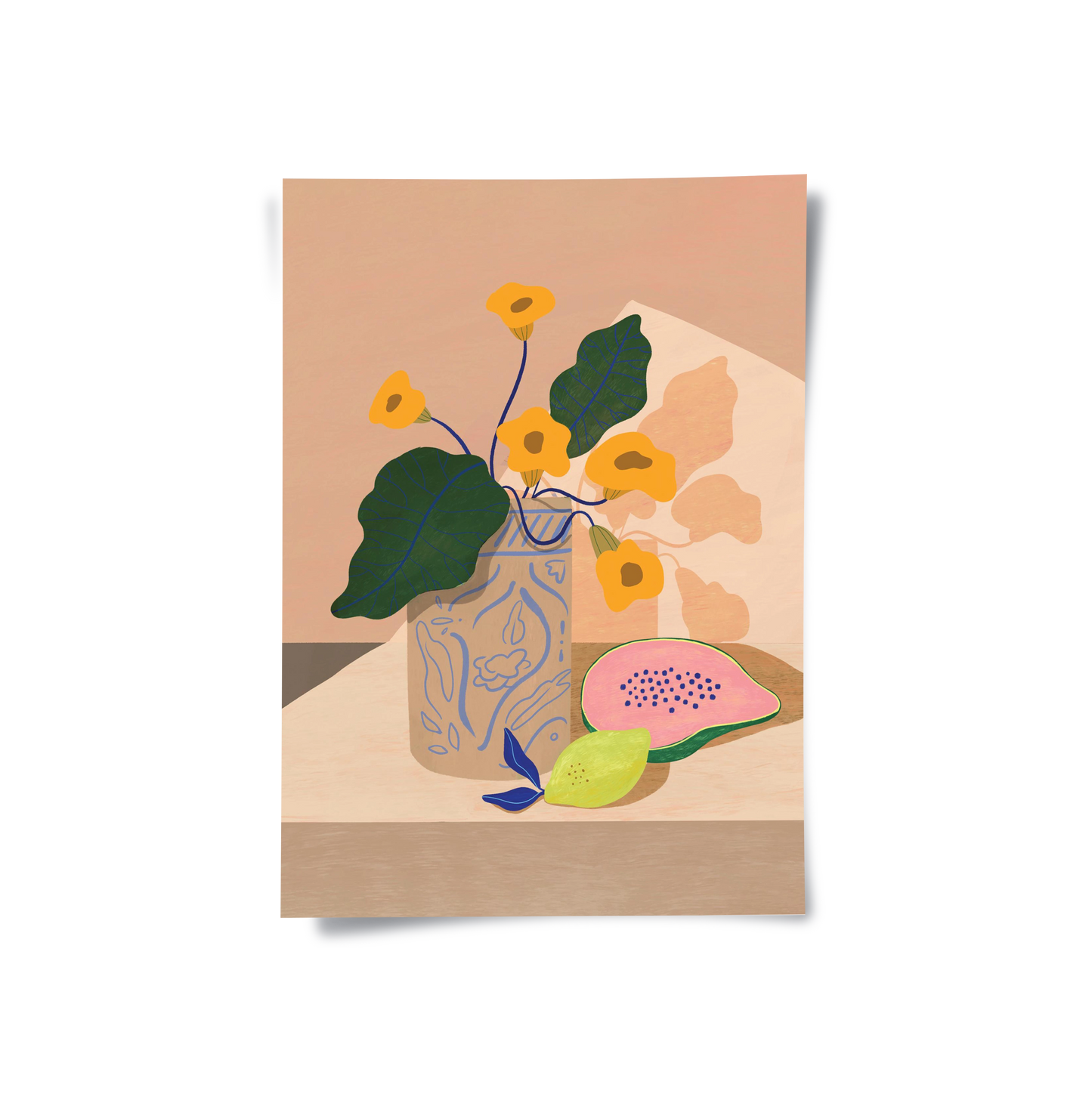 2blue patterned vase - Poster