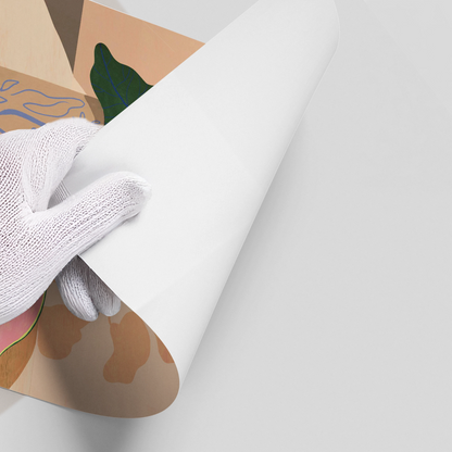 blue patterned vase - Poster