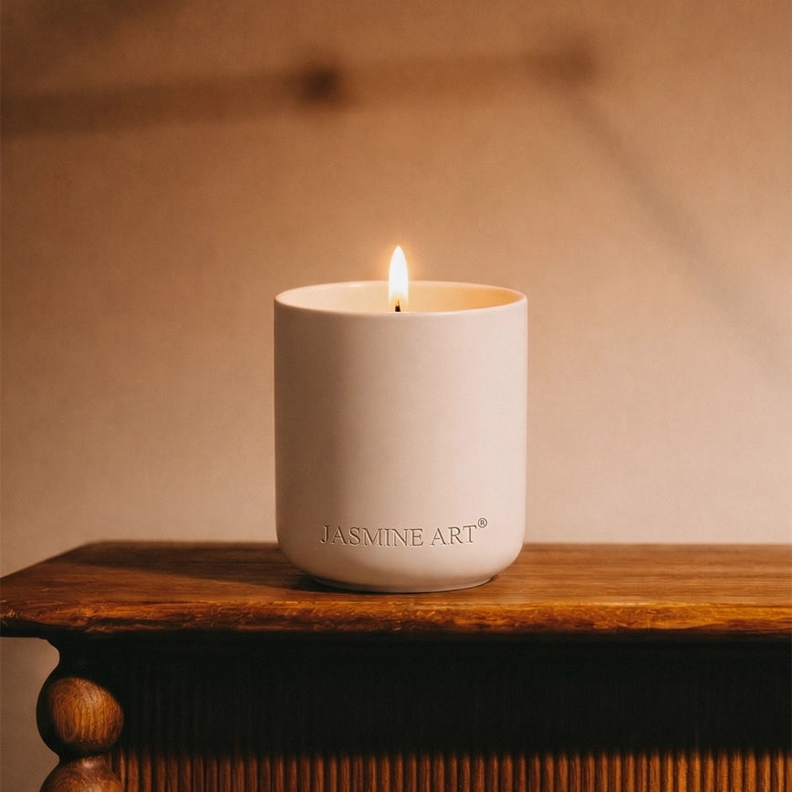 Jasmine Art Signature Scented Candle – 150g matte ceramic vessel