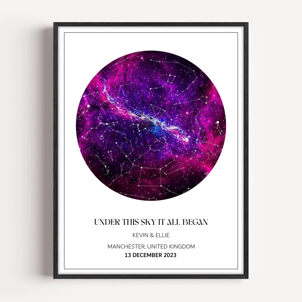 Custom Star Map Print, Night We Met Anniversary Gift