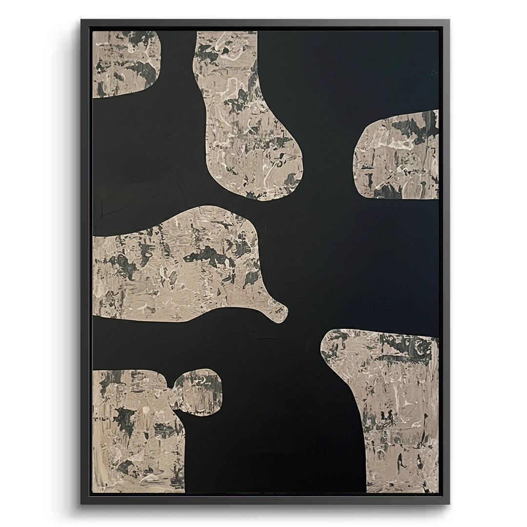 2extured Beige Shape Painting #TBSH110