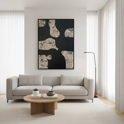 extured Beige Shape Painting #TBSH110