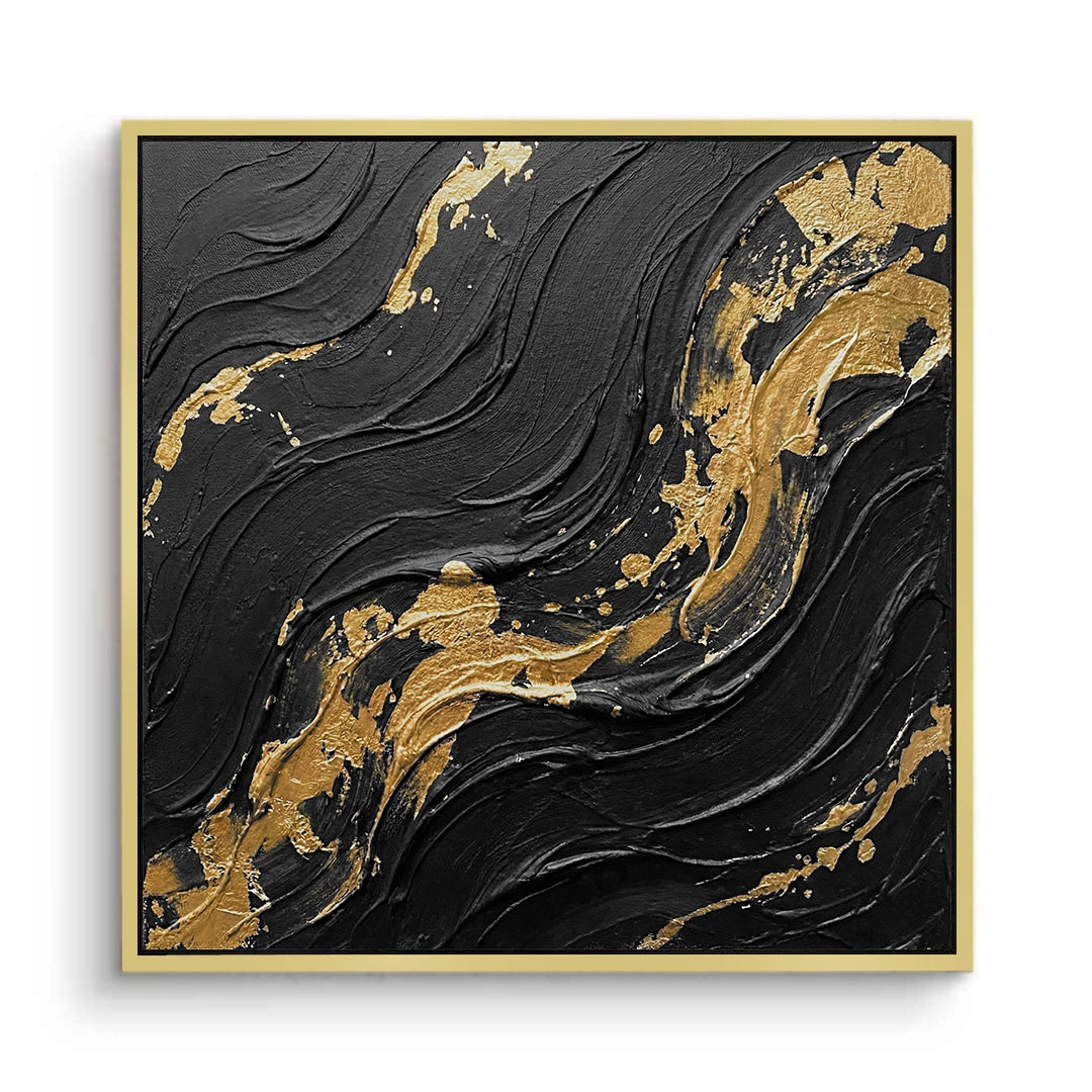 2Minimalist Black Abstract Painting #AMBA340