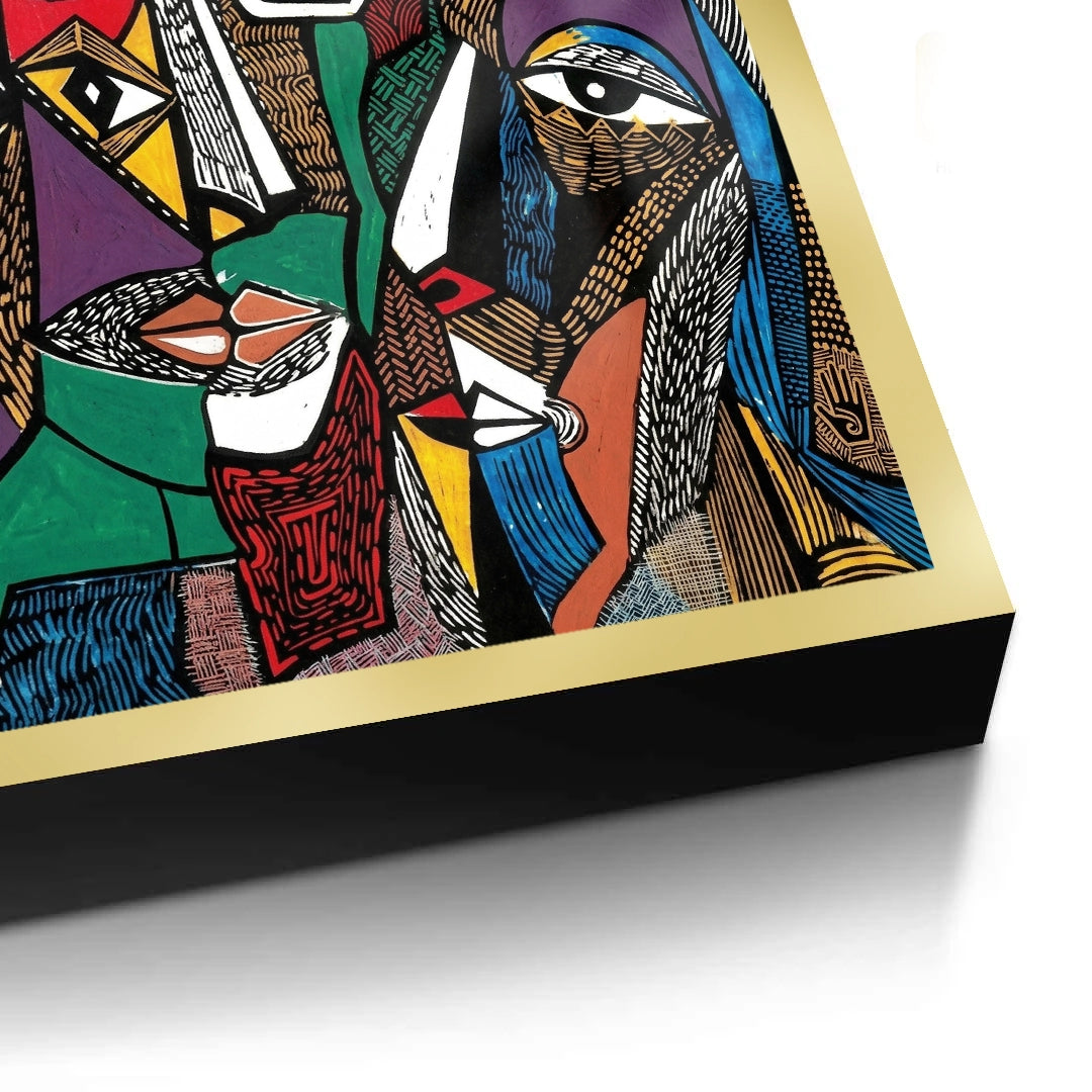 2Cubist Tribal Faces - Fine Art