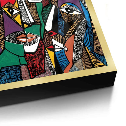 Cubist Tribal Faces - Fine Art