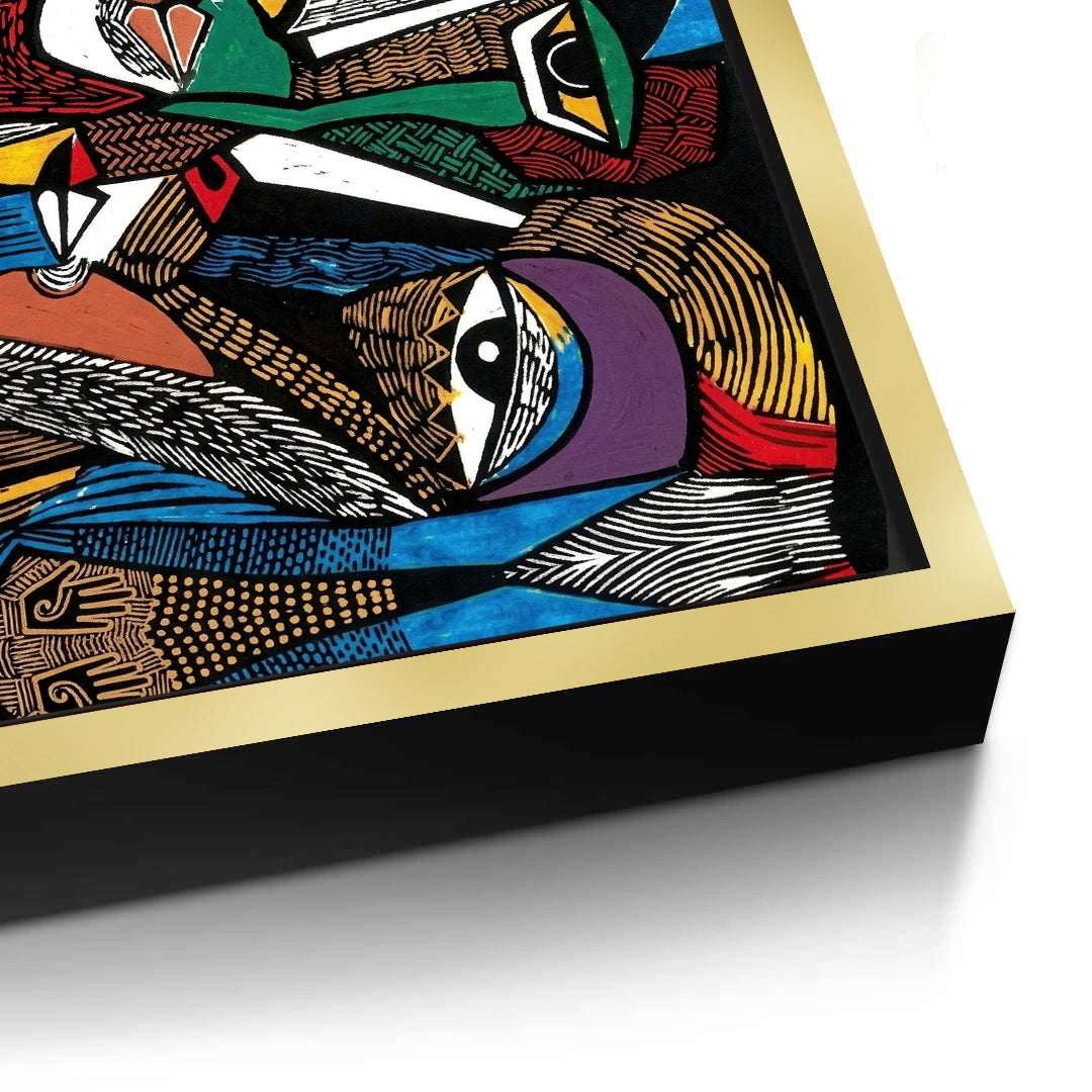 2Cubist Tribal Faces - Canvas