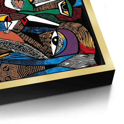 Cubist Tribal Faces - Canvas