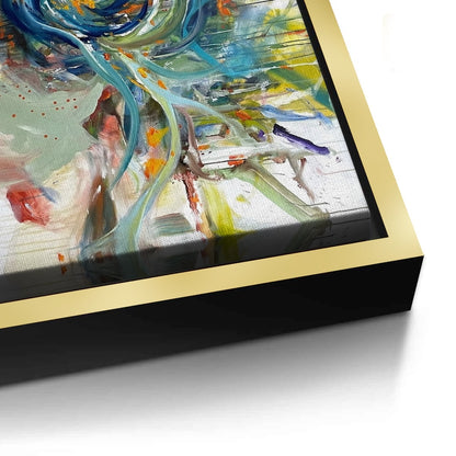 Teal Motion Abstract - Canvas