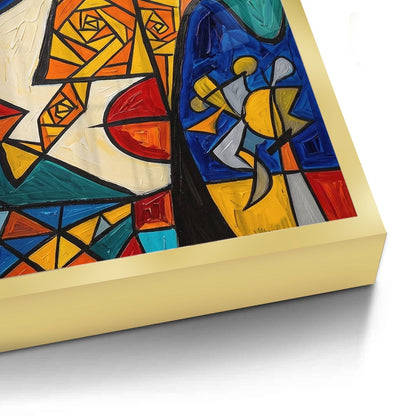 Abstract Cubist Portrait - Fine Art