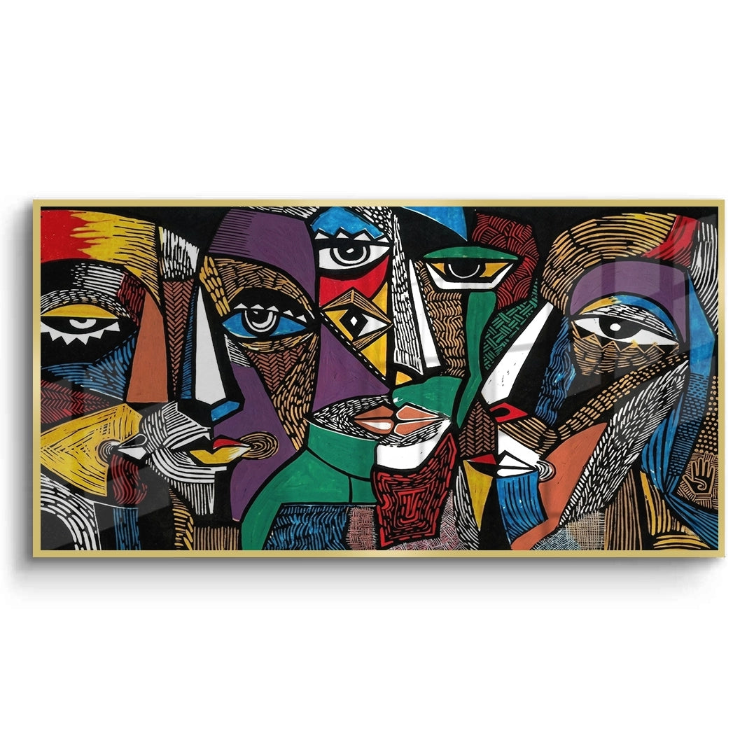 2Cubist Tribal Faces - Fine Art