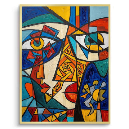 Abstract Cubist Portrait - Fine Art