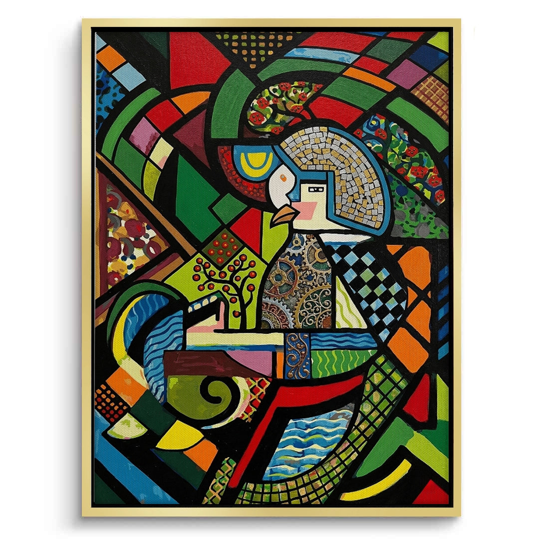 2Abstract Clockwork Bird - Canvas