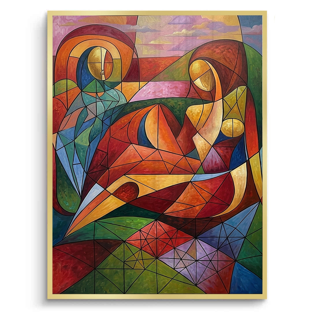 2Modern Abstract Figures - Fine Art