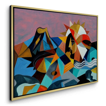Cubist Sun Spirit - Canvas
