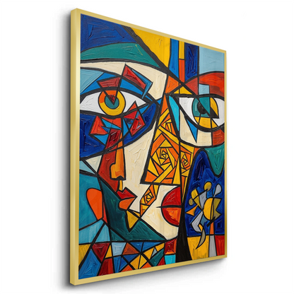 Abstract Cubist Portrait - Fine Art