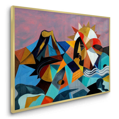 Cubist Sun Spirit - Fine Art