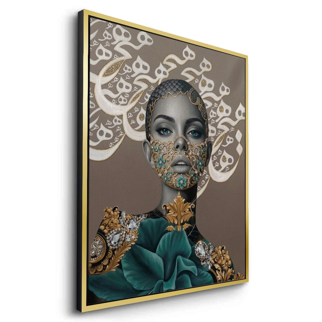 2Arabic Calligraphy Surreal Portrait - Canvas