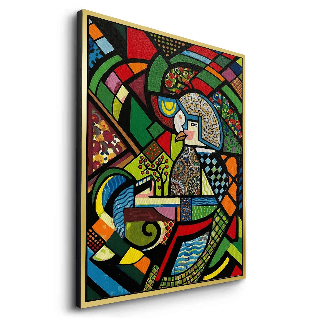2Abstract Clockwork Bird - Canvas