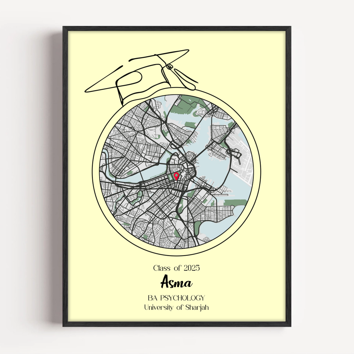 Graduation Map Gift