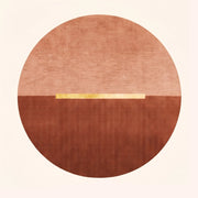 Eclipse modern abstract rug in Terracotta Blush – flat lay