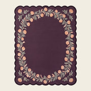 Petal Garland hand-tufted rug in Aubergine Peach – flat lay