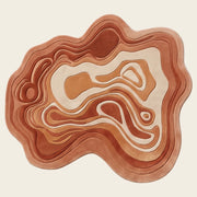 Agate Flow hand-tufted rug in Terracotta Sand – flat lay