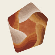 Ember Facets hand-tufted rug in Sunset Ember – flat lay
