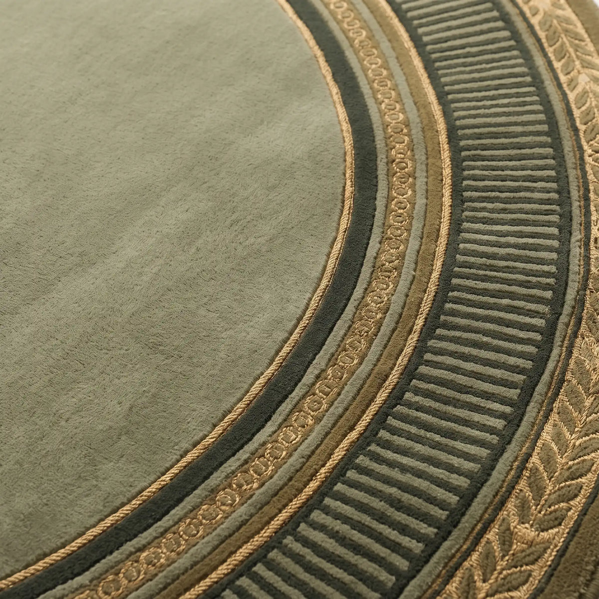 Halo hand-tufted rug in Sage Gold – close-up of the tufted pile texture