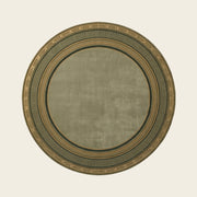 Halo hand-tufted rug in Sage Gold – flat lay