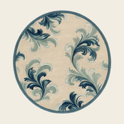Acanthus hand-tufted rug in Ocean Ivory – flat lay