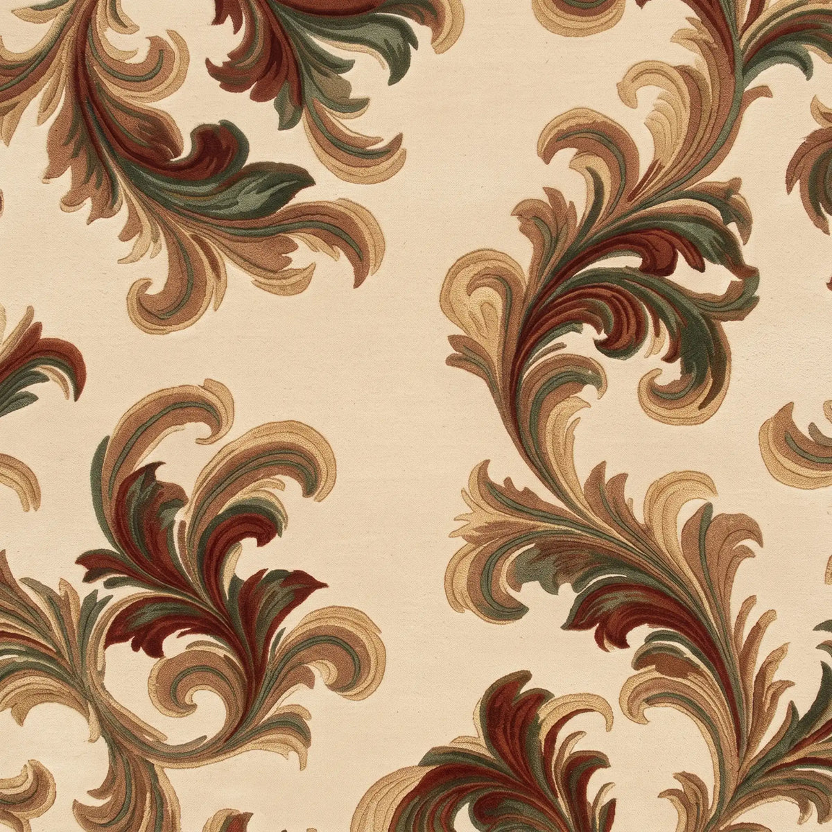 Acanthus hand-tufted rug in Cinnamon Cream – close-up of the tufted pile texture