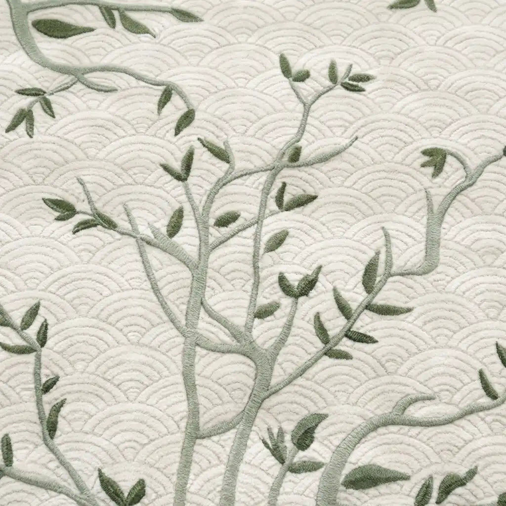 Willow Branch hand-tufted rug in Sage – close-up of the tufted pile texture