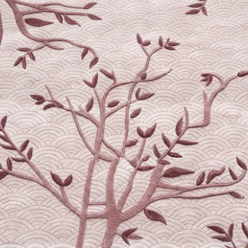 Willow Branch hand-tufted rug in Lilac – close-up of the tufted pile texture