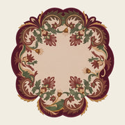 Garden Wreath hand-tufted rug in Burgundy Garden – flat lay