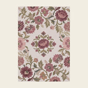 Rose Tapestry hand-tufted rug in Ivory Rose – flat lay