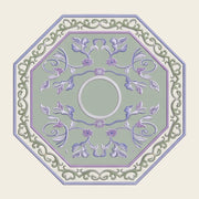 Palace Octagon hand-tufted rug in Lavender Mist – flat lay