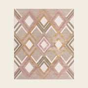 Argyle Prism hand-tufted rug in Blush Sand – flat lay