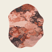 Nebula hand-tufted rug in Coral Rose – flat lay