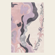 Silk Current hand-tufted rug in Blush Lilac – flat lay