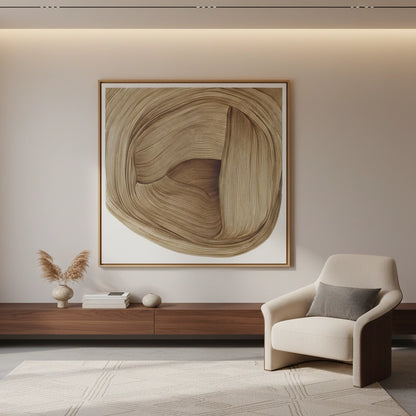 Organic Brown Swirl Painting #OBSW110