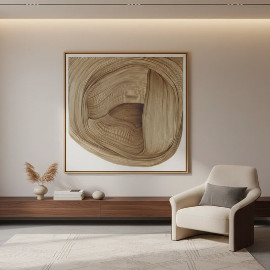 Organic Brown Swirl Painting #OBSW110