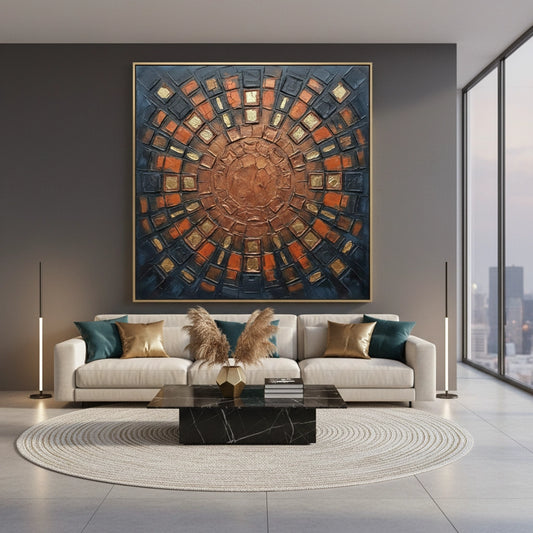 Rustic Bronze Mosaic Painting #RBMO260