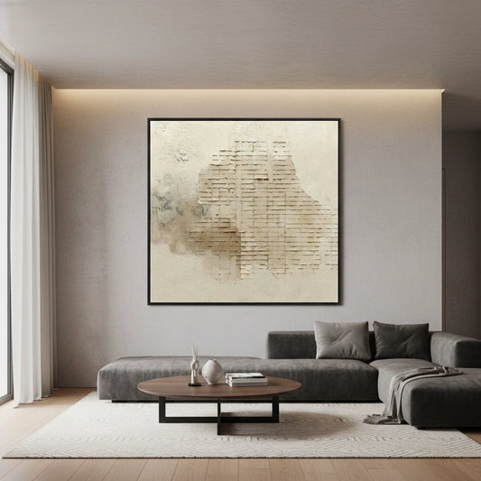Textured Beige Brick Painting #TBBR110