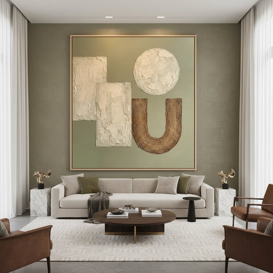 Boho Neutral Shapes Painting #BNSH330