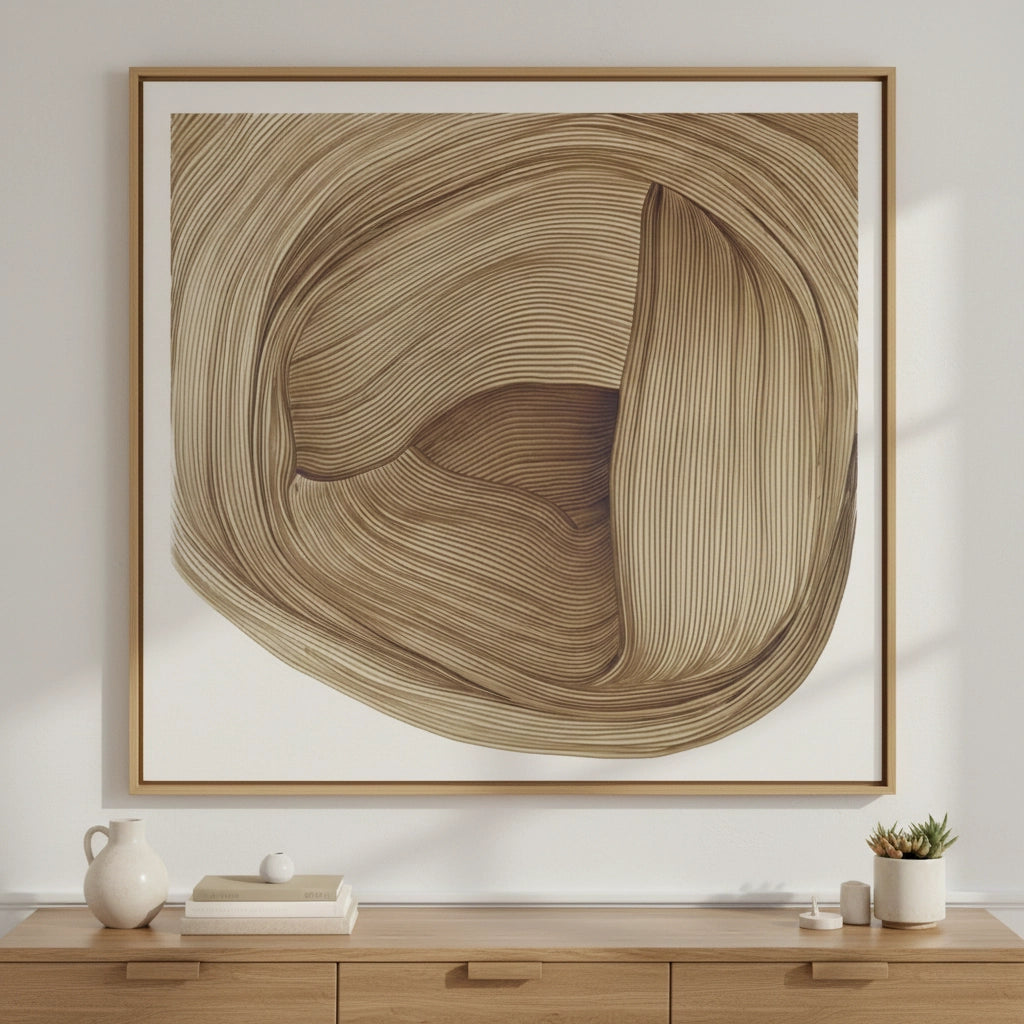 2Organic Brown Swirl Painting #OBSW110