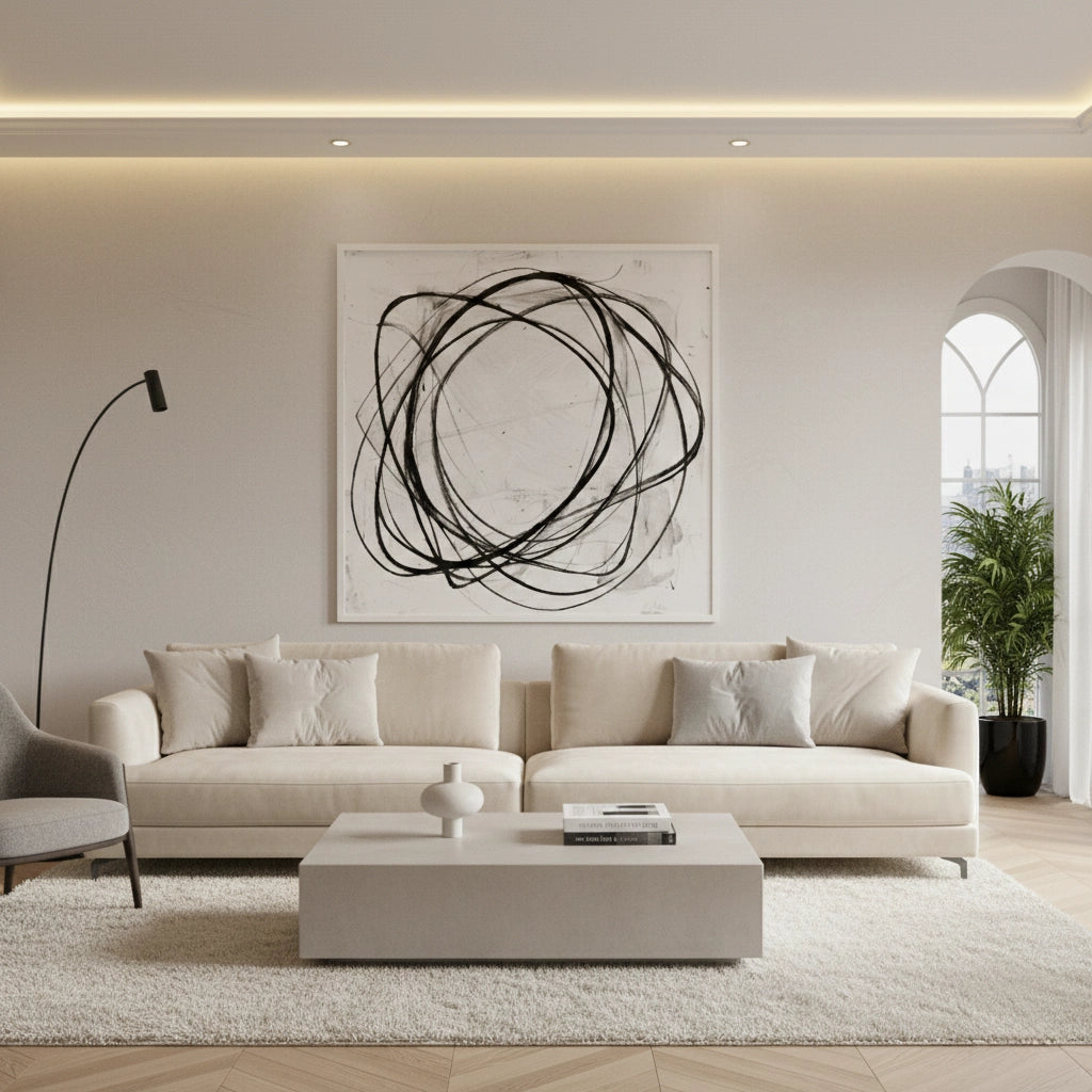 2Modern Minimalist Line Art Painting #MOLI550